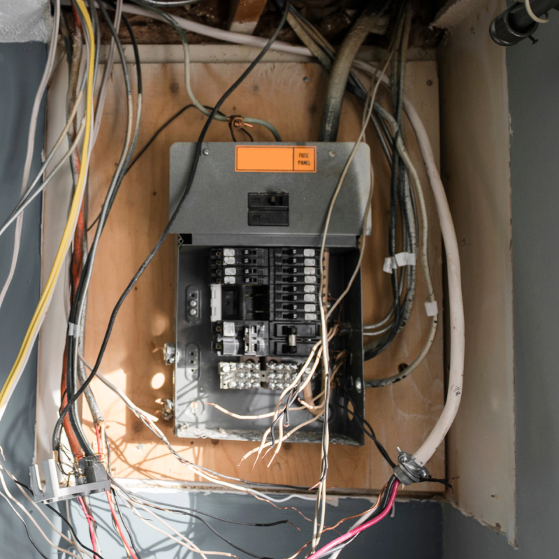 electrical wiring work residential panel